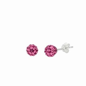 Small pink and purple ear rings